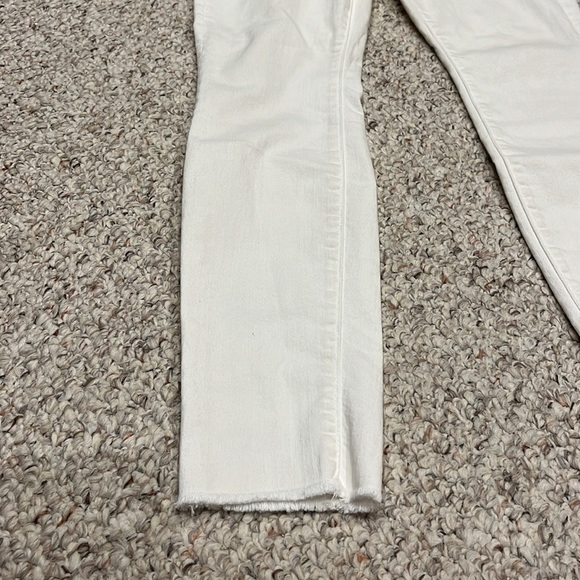 Mother The Looker Ankle Fray Stayin' Alive White Jeans Size 25 - Picture 7 of 11